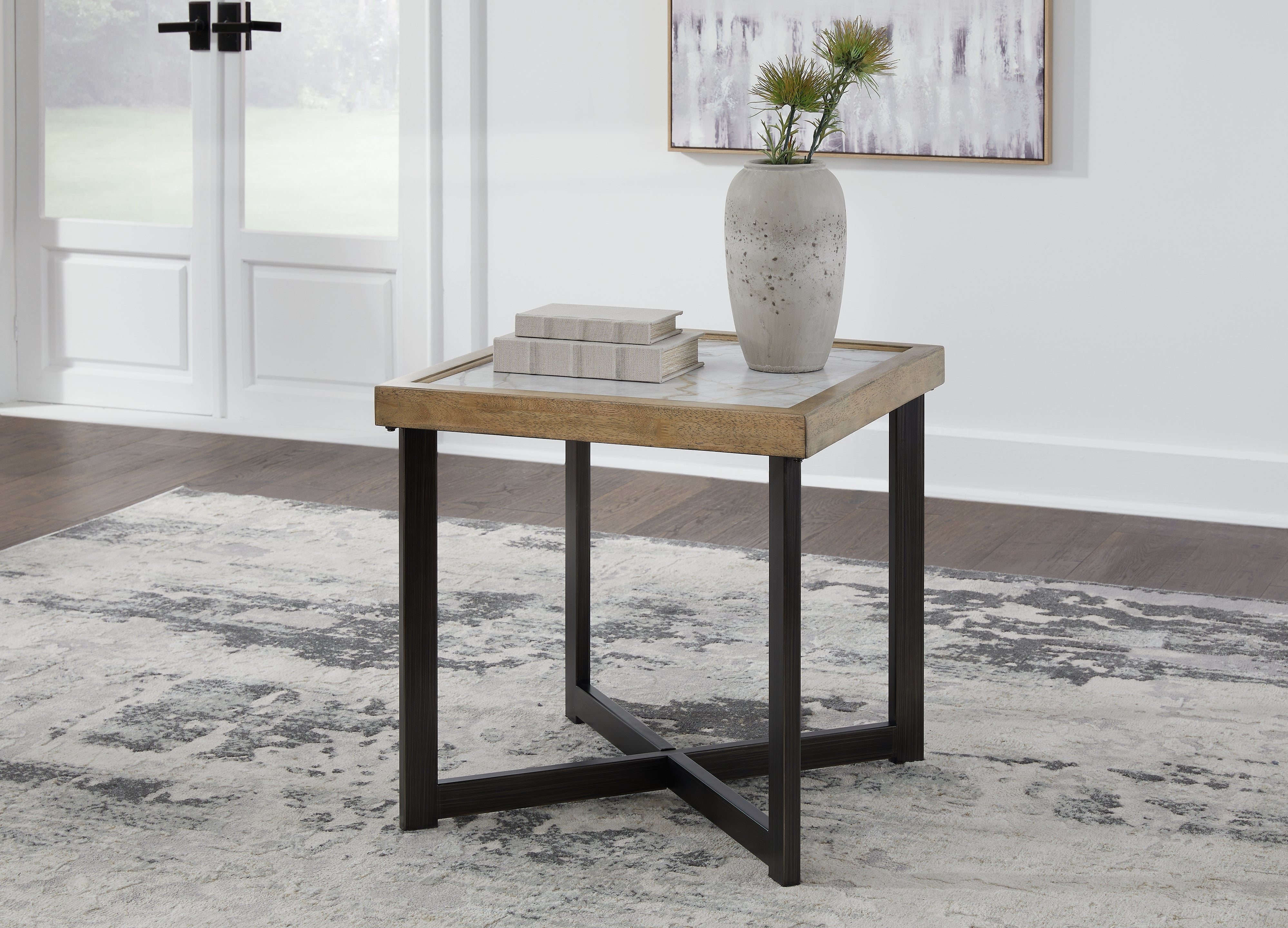 A2Z Furniture - Ashley Furniture - Montia End Table - Square End Table / Multi - T632-2
