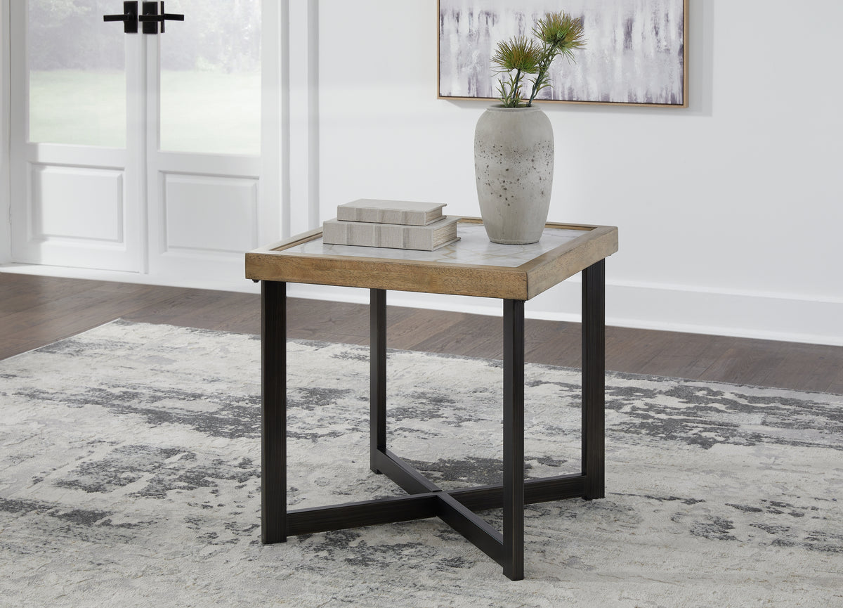 A2Z Furniture - Ashley Furniture - Montia End Table - Square End Table / Multi - T632-2