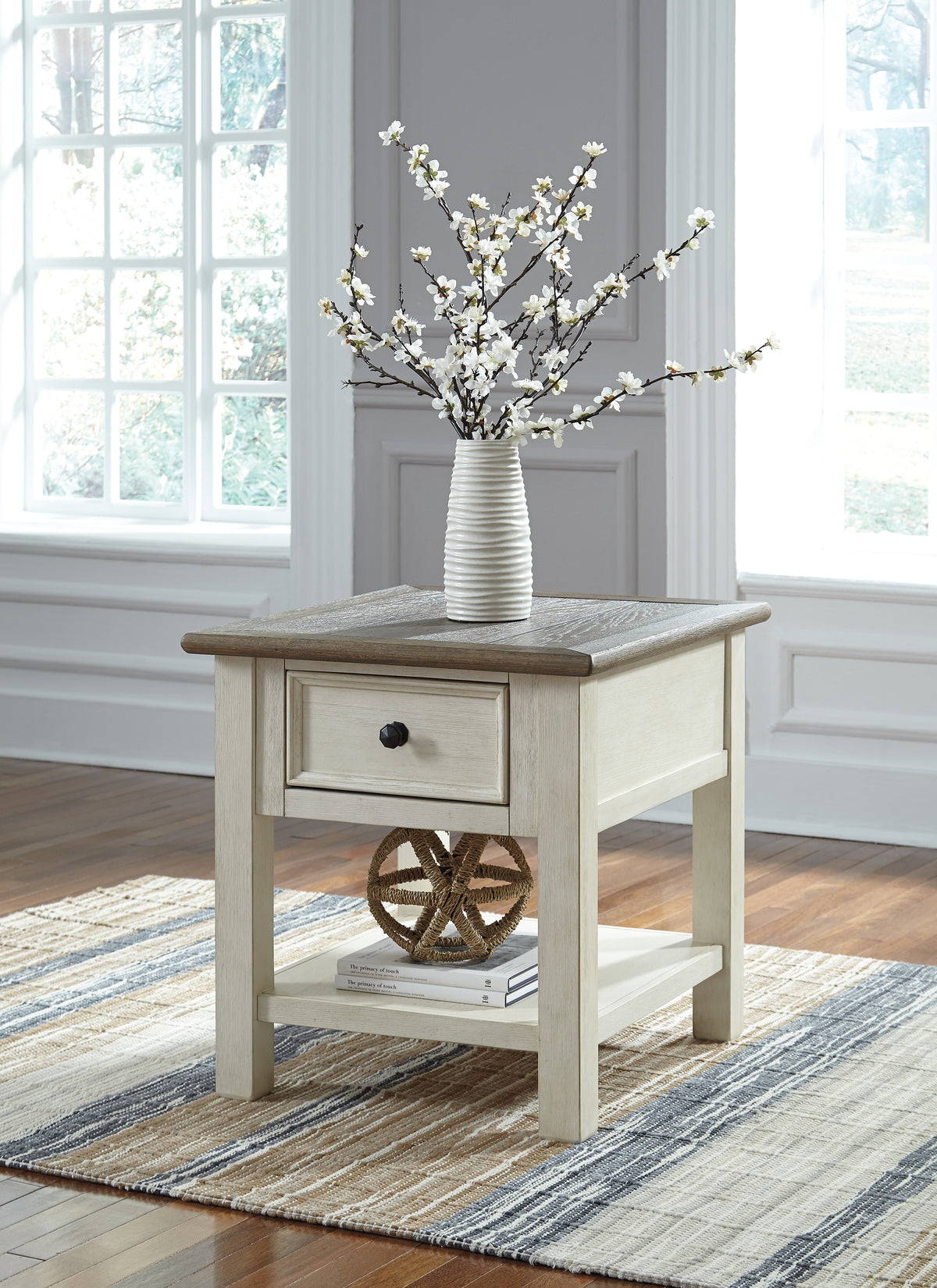 A2Z Furniture - Ashley Furniture - Bolanburg End Table - Rectangular End Table / Two-tone - T637-3