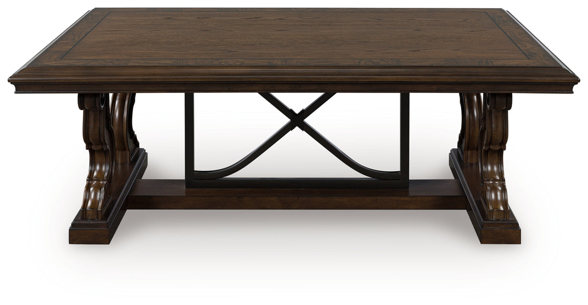A2Z Furniture - Ashley Furniture - Maylee Coffee Table - Rectangular Cocktail Table / Dark Brown - T647-1