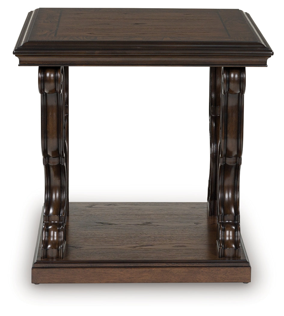 A2Z Furniture - Ashley Furniture - Maylee End Table - Square End Table / Dark Brown - T647-2