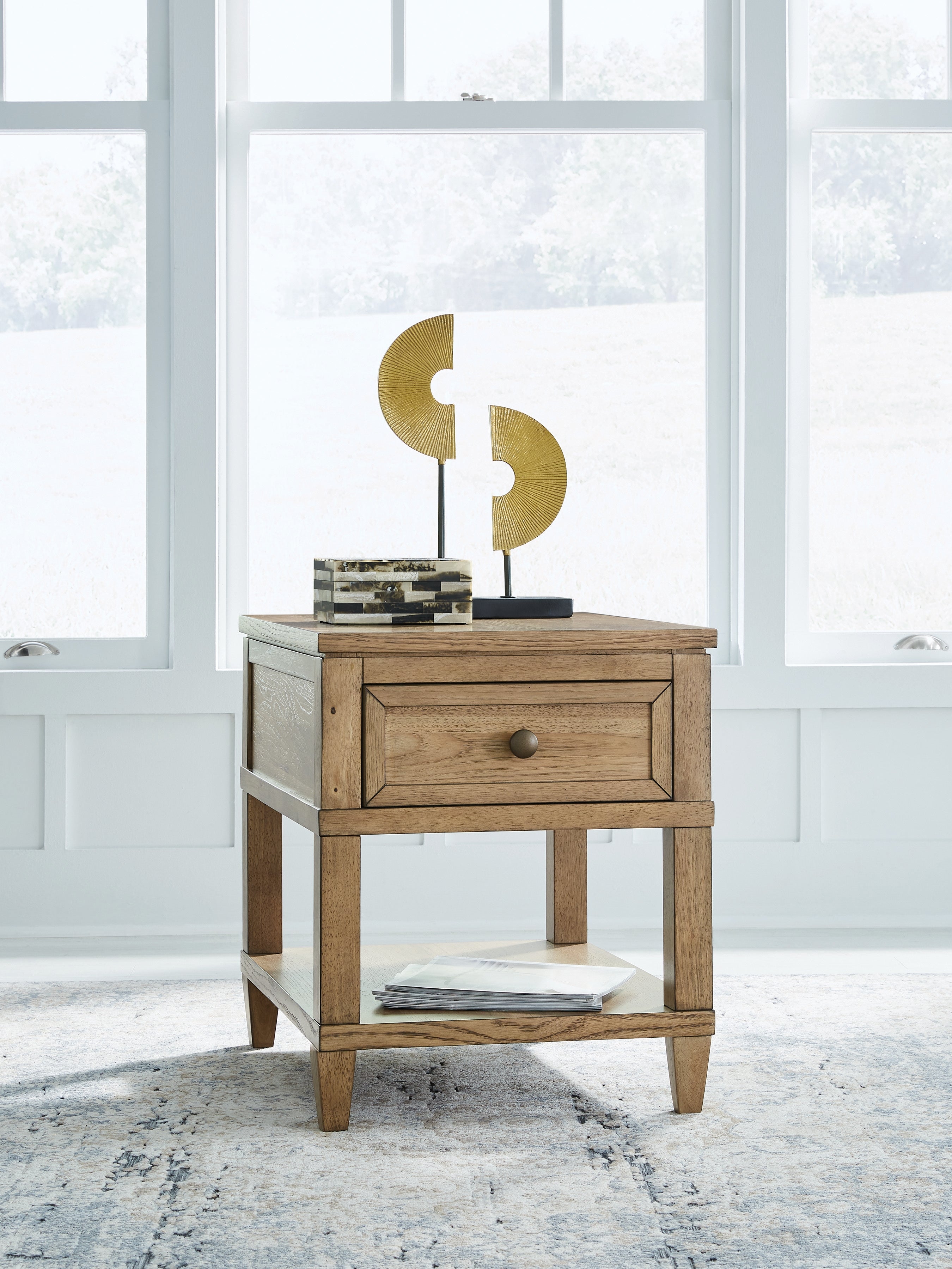 A2Z Furniture - Ashley Furniture - Sharlance End Table - Rectangular End Table / Light Brown - T655-3