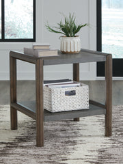 A2Z Furniture - Ashley Furniture - Kallenny End Table - Rectangular End Table / Brown/Gray - T669-3