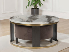 A2Z Furniture - Ashley Furniture - Jazmore Nesting Coffee Table (Set of 2) - Nesting Cocktail Tables (Set of 2) / Brown/Brass Finish - T671-22