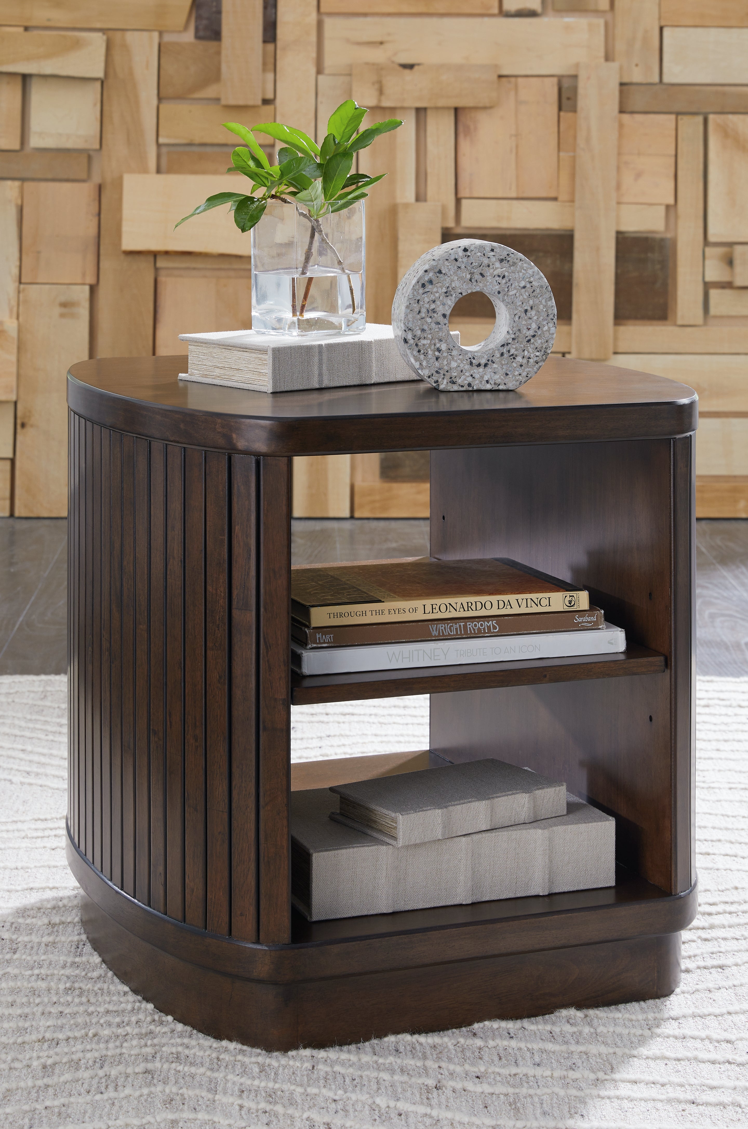 A2Z Furniture - Ashley Furniture - Korestone End Table - Square End Table / Dark Brown - T679-2
