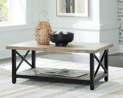 A2Z Furniture - Ashley Furniture - Bristenfort Coffee Table - Rectangular Cocktail Table / Brown/Black - T685-1