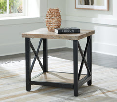 A2Z Furniture - Ashley Furniture - Bristenfort End Table - Rectangular End Table / Brown/Black - T685-3