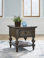 A2Z Furniture - Ashley Furniture - Veramond End Table - Square End Table / Dark Brown - T694-2