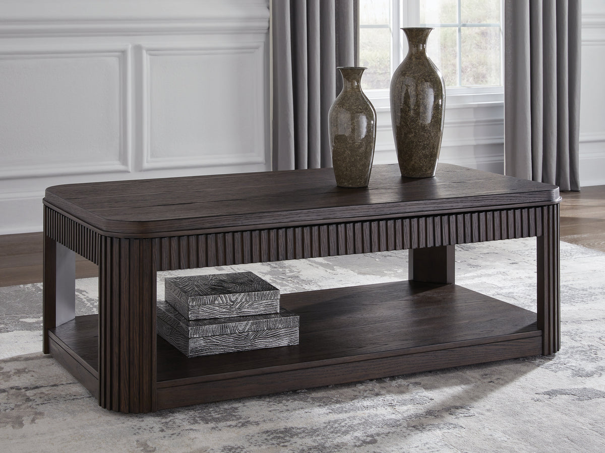 A2Z Furniture - Ashley Furniture - Carlibrie Lift-Top Coffee Table - Lift Top Cocktail Table / Warm Brown - T700-9