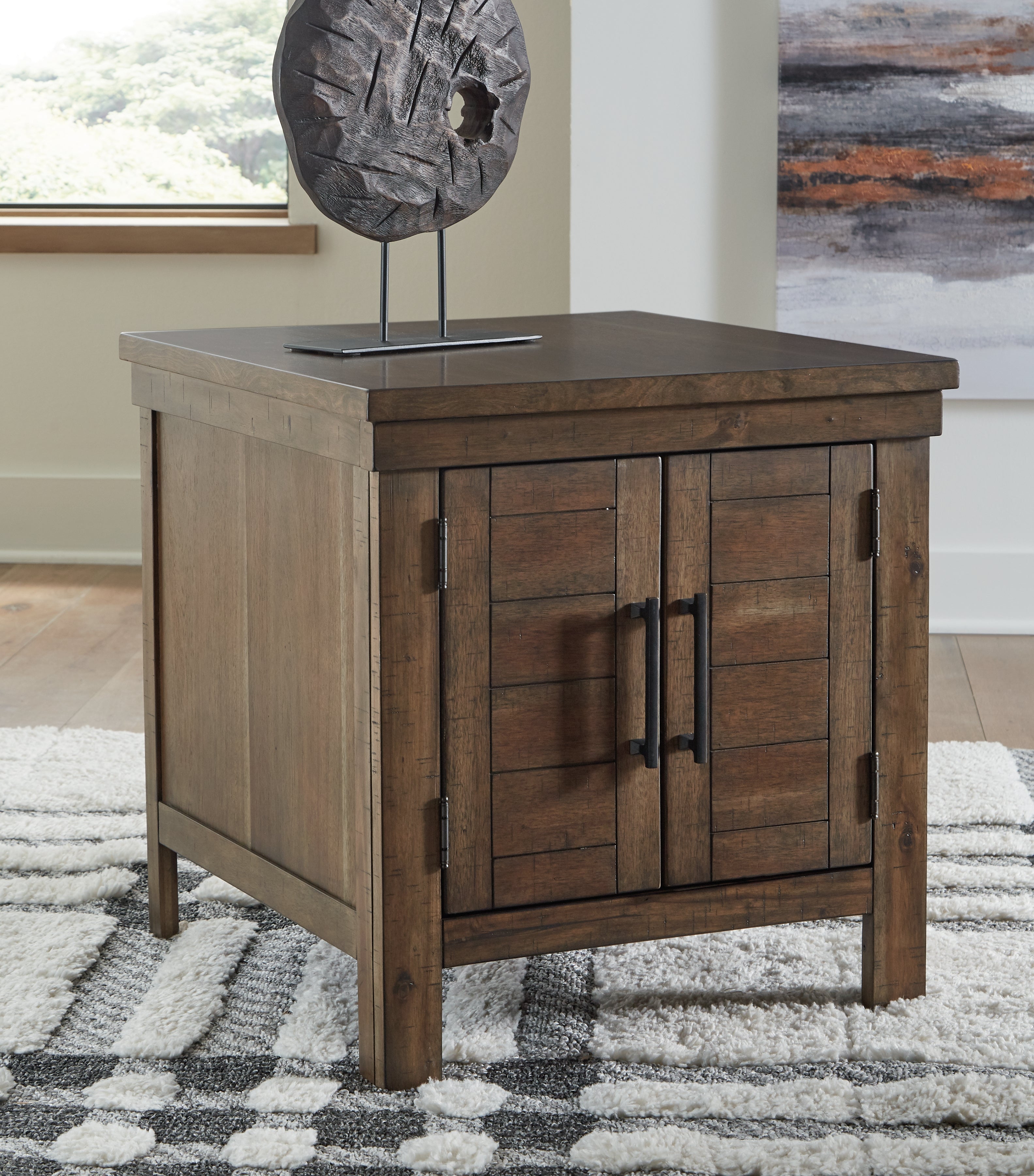 A2Z Furniture - Ashley Furniture - Moriville End Table - Rectangular End Table / Grayish Brown - T731-3