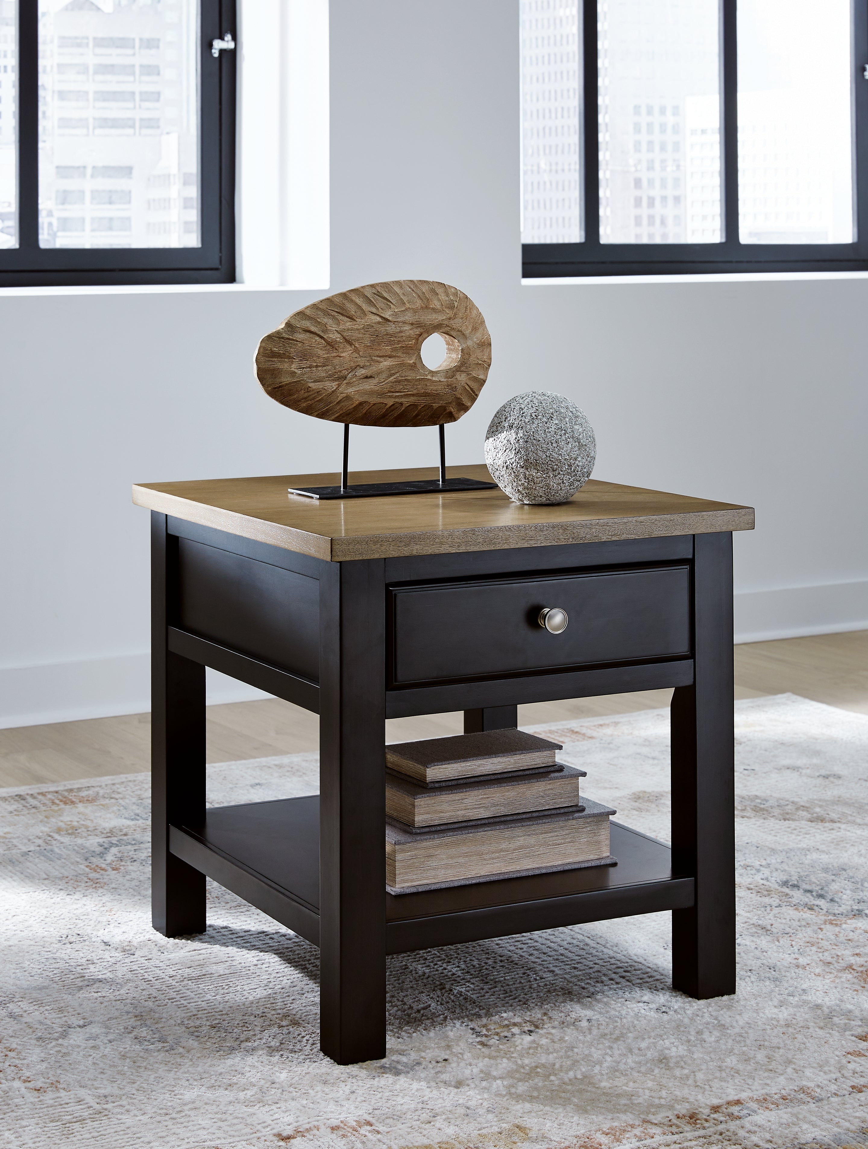 A2Z Furniture - Ashley Furniture - Drazmine End Table - Rectangular End Table / Brown - T734-3