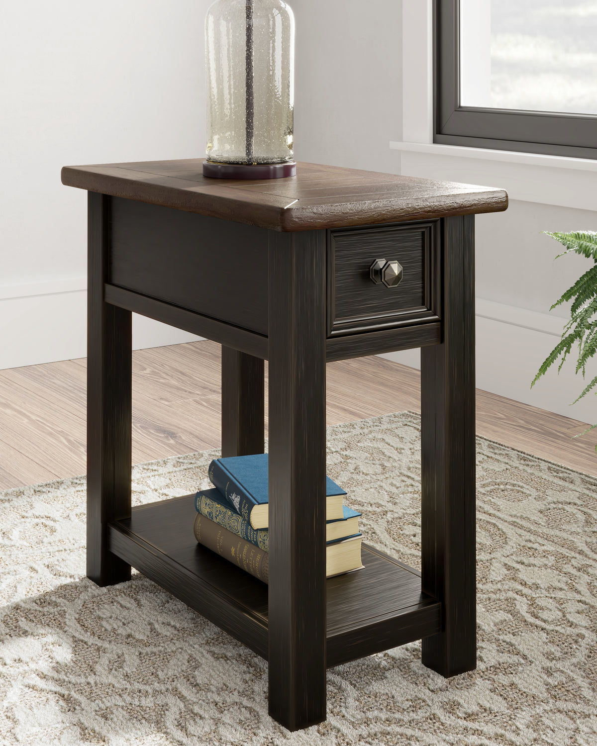 A2Z Furniture - Ashley Furniture - Tyler Creek Chairside End Table - Chair Side End Table / Grayish Brown/Black - T736-107