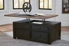A2Z Furniture - Ashley Furniture - Tyler Creek Coffee Table with Lift Top - Lift Top Cocktail Table / Grayish Brown/Black - T736-20