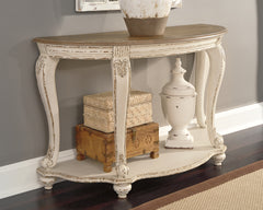 A2Z Furniture - Ashley Furniture - Realyn Sofa Table - Sofa Table / White/Brown - T743-4