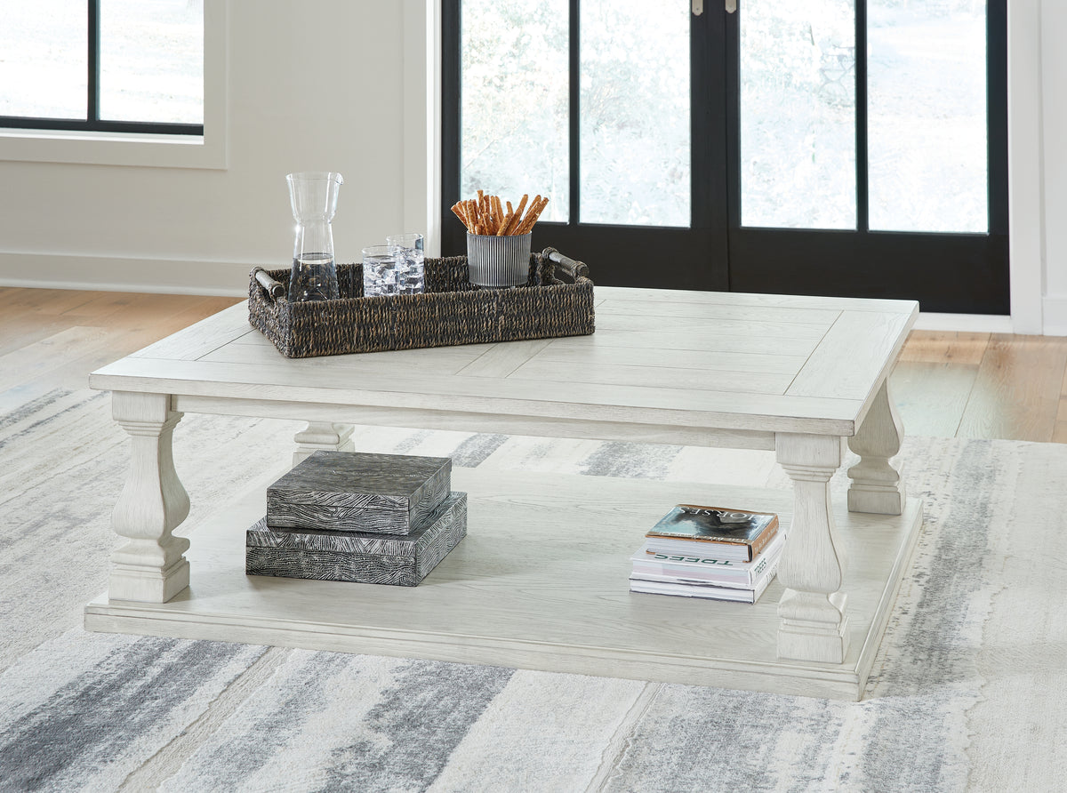 A2Z Furniture - Ashley Furniture - Arlendyne Coffee Table - Rectangular Cocktail Table / Antique White - T747-1