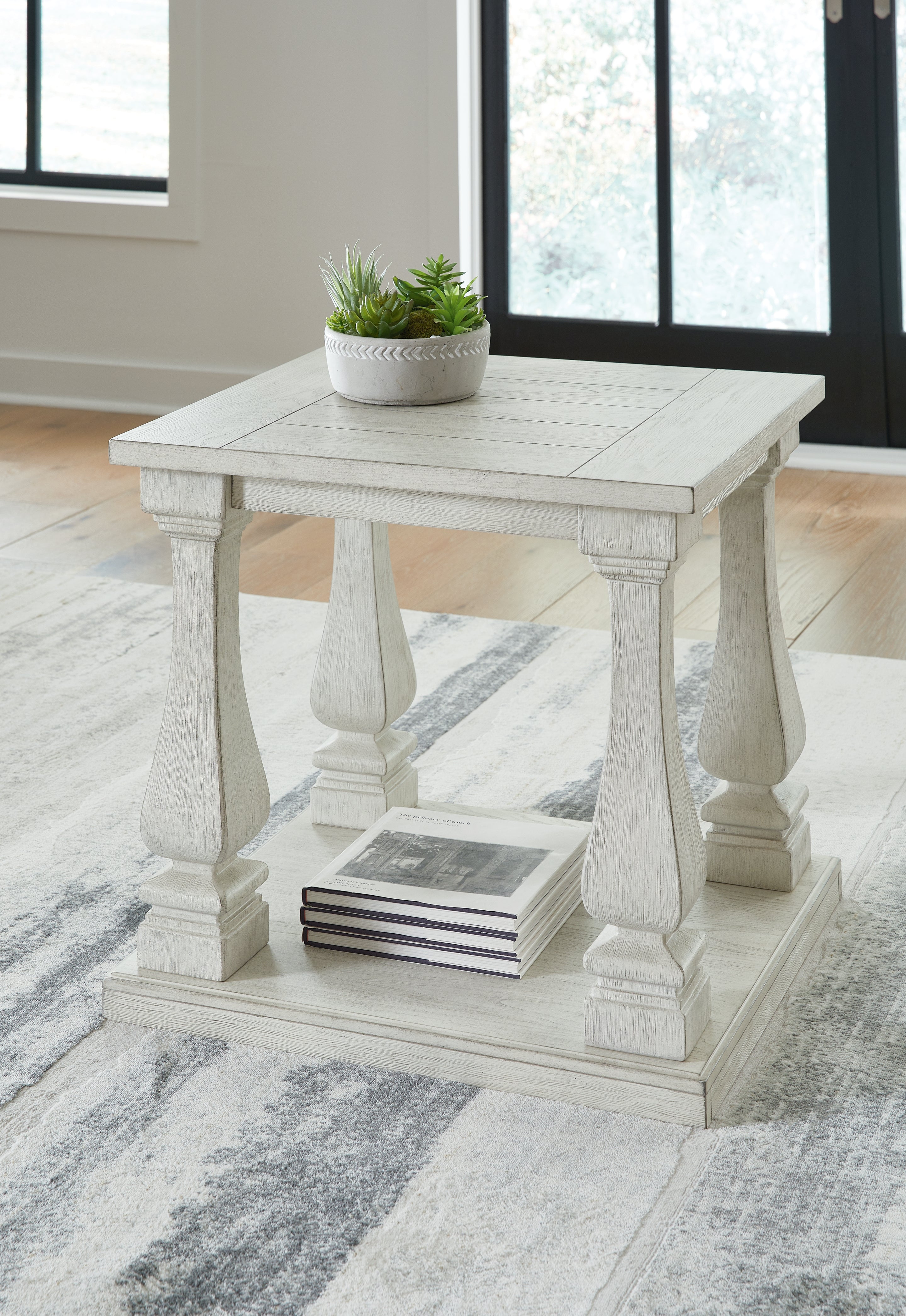 A2Z Furniture - Ashley Furniture - Arlendyne End Table - Rectangular End Table / Antique White - T747-3
