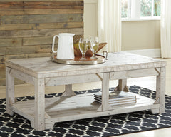 A2Z Furniture - Ashley Furniture - Fregine Coffee Table with Lift Top - Lift Top Cocktail Table / Whitewash - T755-9