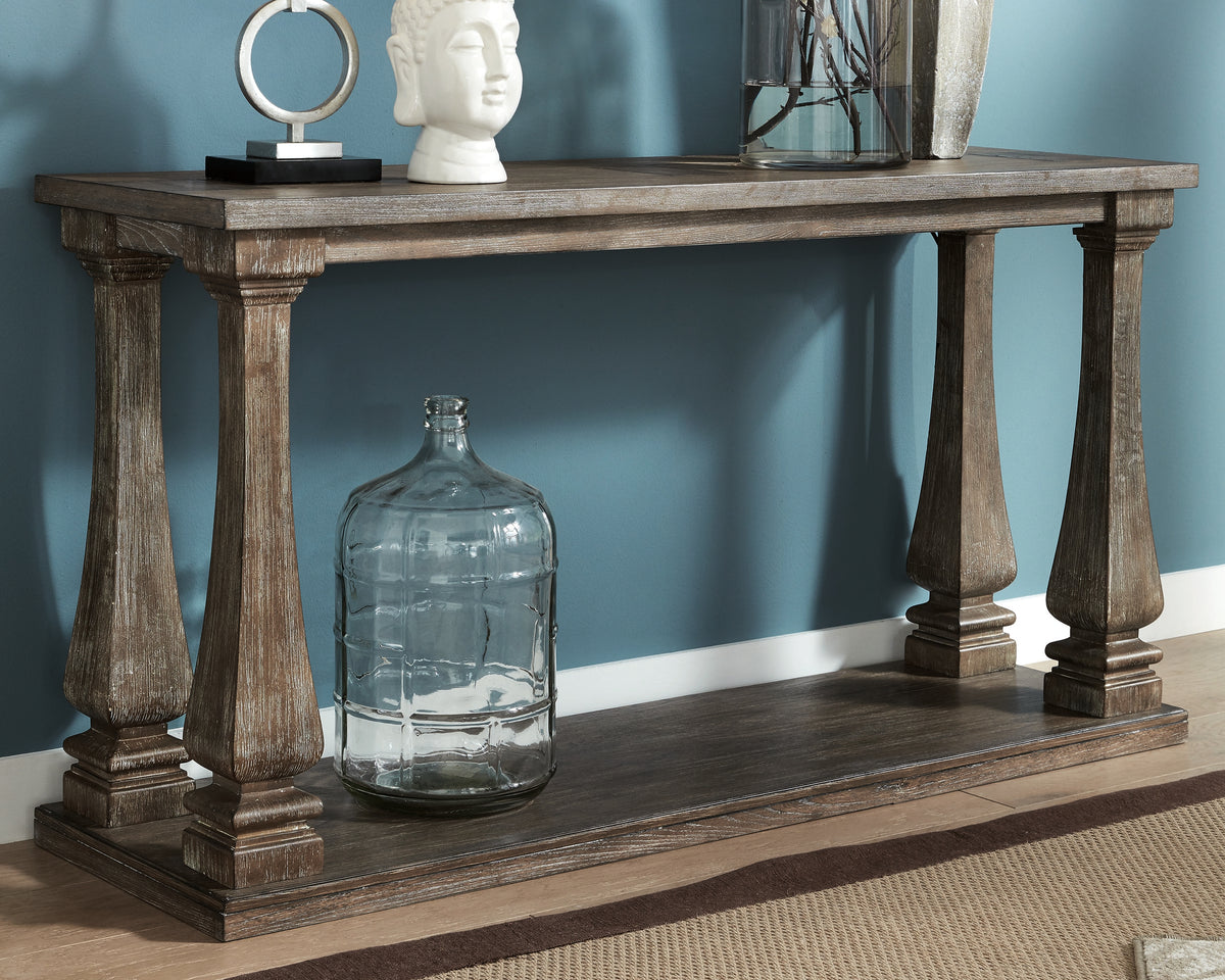 A2Z Furniture - Ashley Furniture - Johnelle Sofa Table - Sofa Table / Gray - T776-4