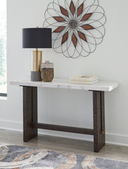 A2Z Furniture - Ashley Furniture - Burkhaus Sofa Table - Sofa Table / White/Dark Brown - T779-4