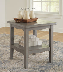A2Z Furniture - Ashley Furniture - Charina End Table - Square End Table / Antique Gray - T784-2