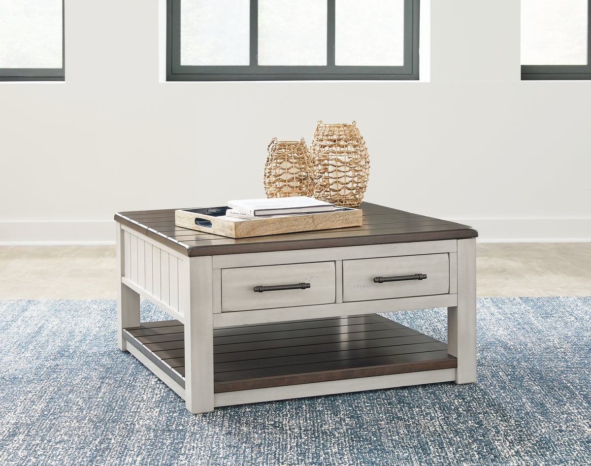A2Z Furniture - Ashley Furniture - Darborn Lift-Top Coffee Table - Lift Top Cocktail Table / Gray/Brown - T796-00