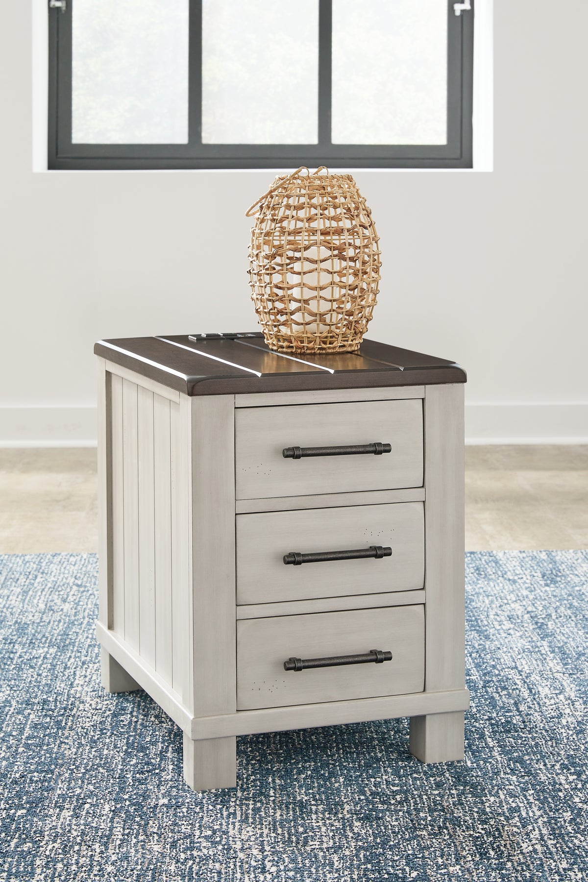 A2Z Furniture - Ashley Furniture - Darborn Chairside End Table - Chair Side End Table / Gray/Brown - T796-7