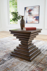 A2Z Furniture - Ashley Furniture - Hannodream End Table - Square End Table / Warm Brown - T821-2