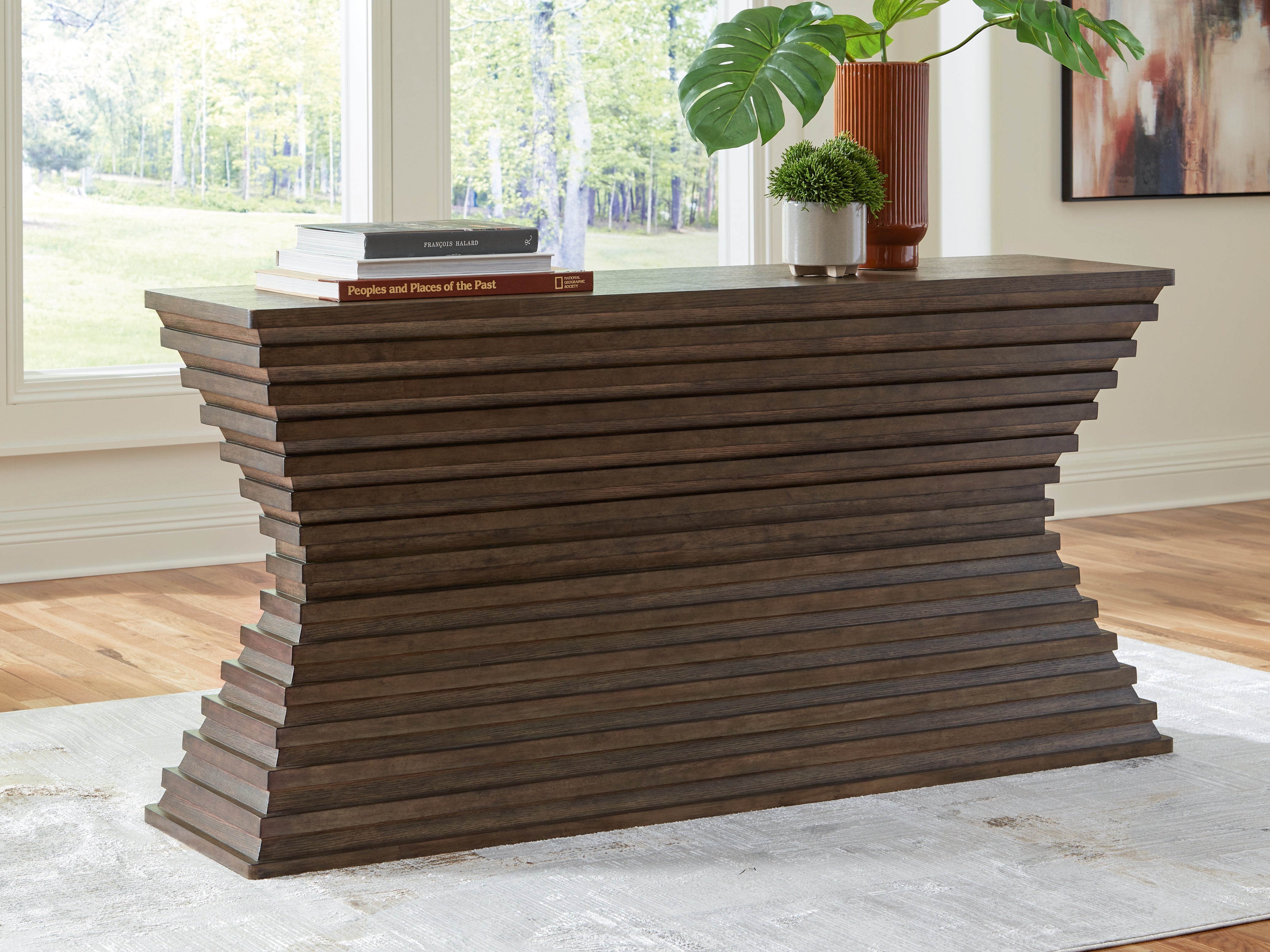 A2Z Furniture - Ashley Furniture - Hannodream Sofa Table - Sofa Table / Warm Brown - T821-4