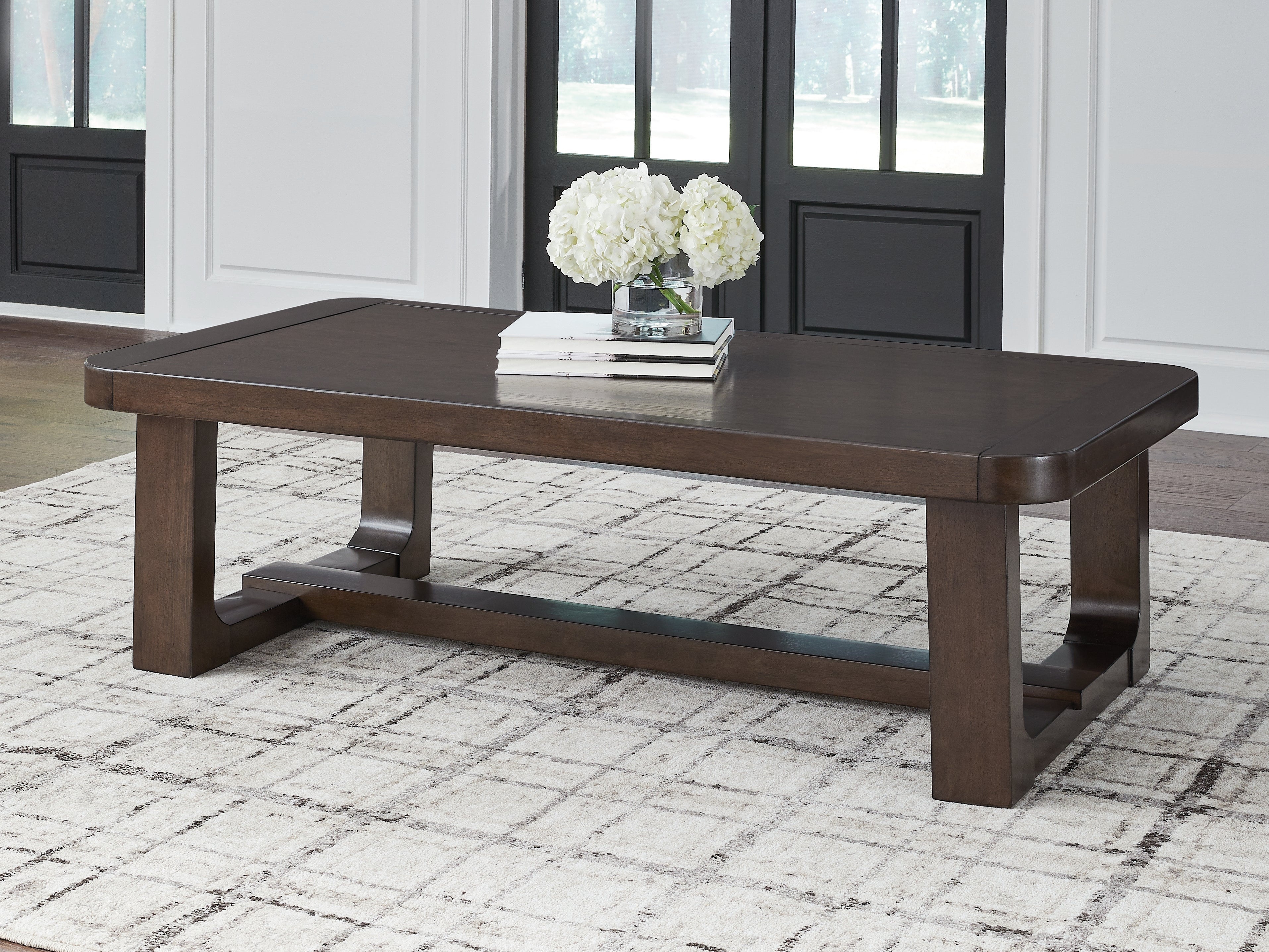 A2Z Furniture - Ashley Furniture - Breckington Coffee Table - Rectangular Cocktail Table / Dark Brown - T856-1