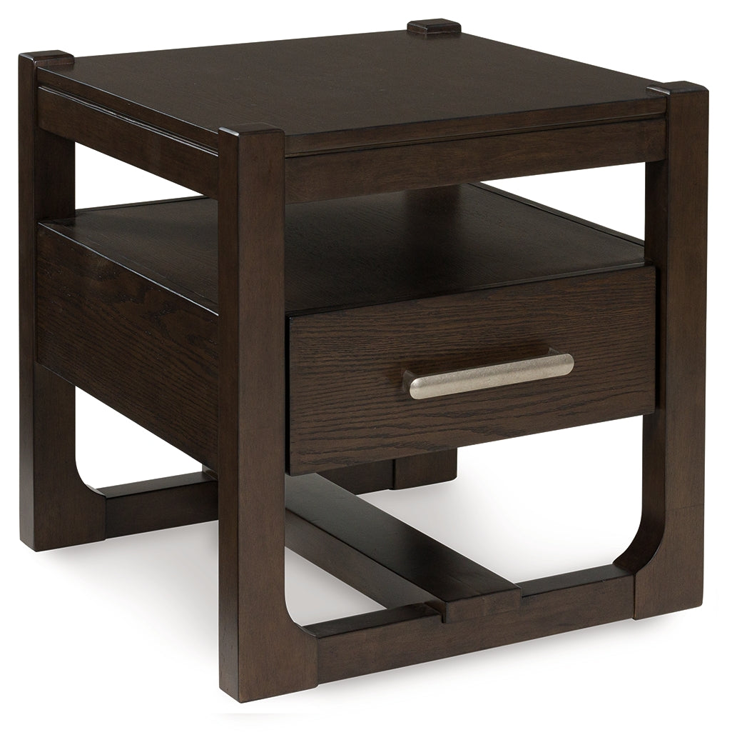A2Z Furniture - Ashley Furniture - Breckington End Table - Rectangular End Table / Dark Brown - T656-3