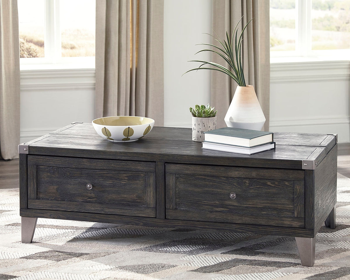 A2Z Furniture - Ashley Furniture - Todoe Coffee Table with Lift Top - Lift Top Cocktail Table / Dark Gray - T901-9
