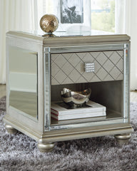 A2Z Furniture - Ashley Furniture - Chevanna End Table - Rectangular End Table / Platinum - T942-3