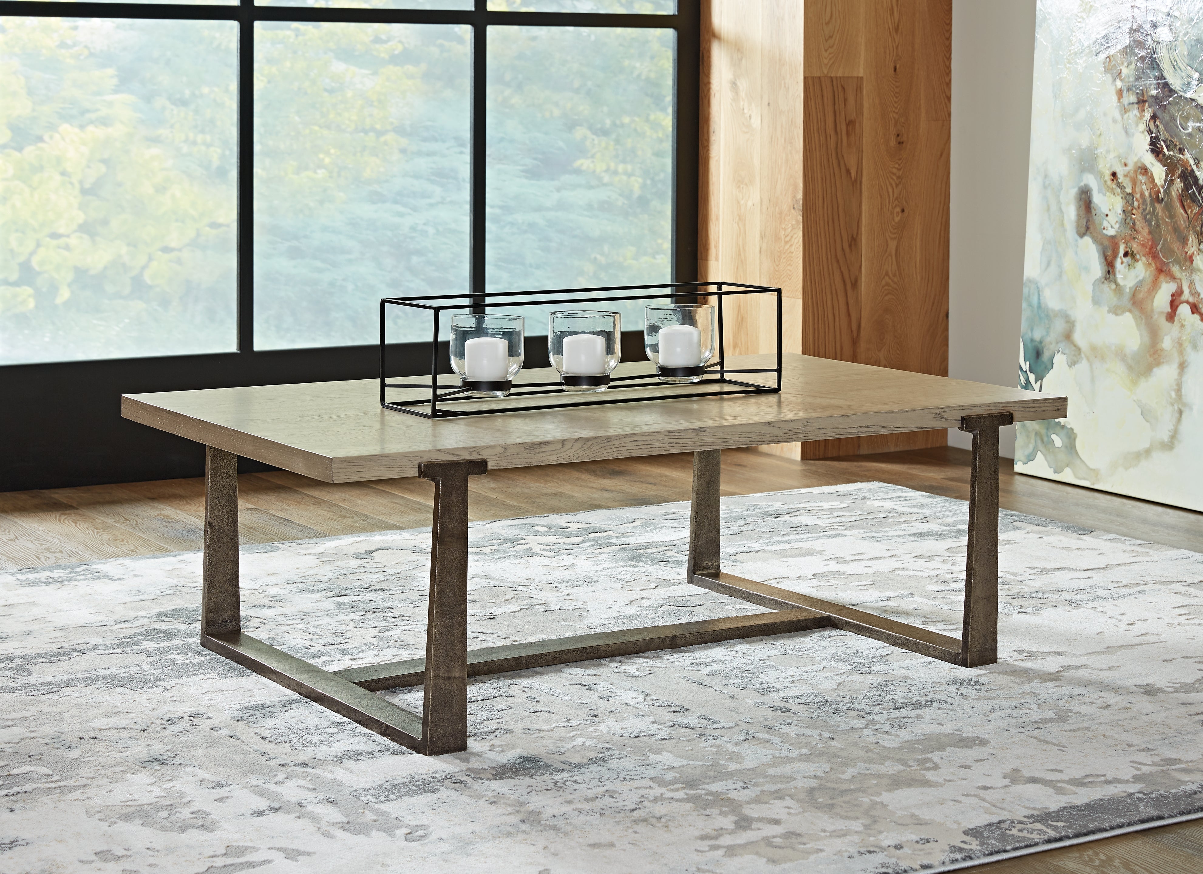 A2Z Furniture - Ashley Furniture - Dalenville Coffee Table - Rectangular Cocktail Table / Gray - T965-1