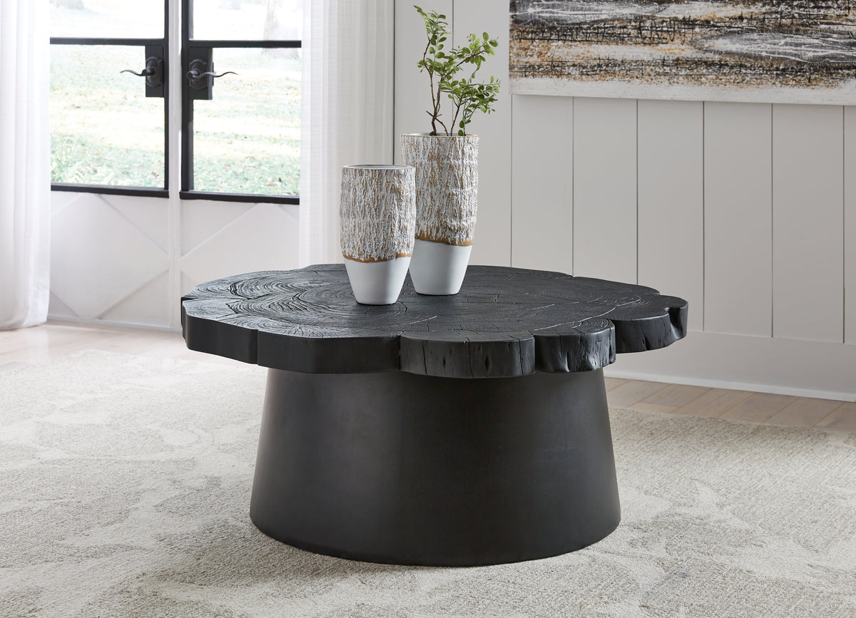 A2Z Furniture - Ashley Furniture - Wimbell Coffee Table - Round Cocktail Table / Black - T970-8