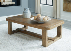 A2Z Furniture - Ashley Furniture - Cabalynn Coffee Table - Rectangular Cocktail Table / Light Brown - T974-1