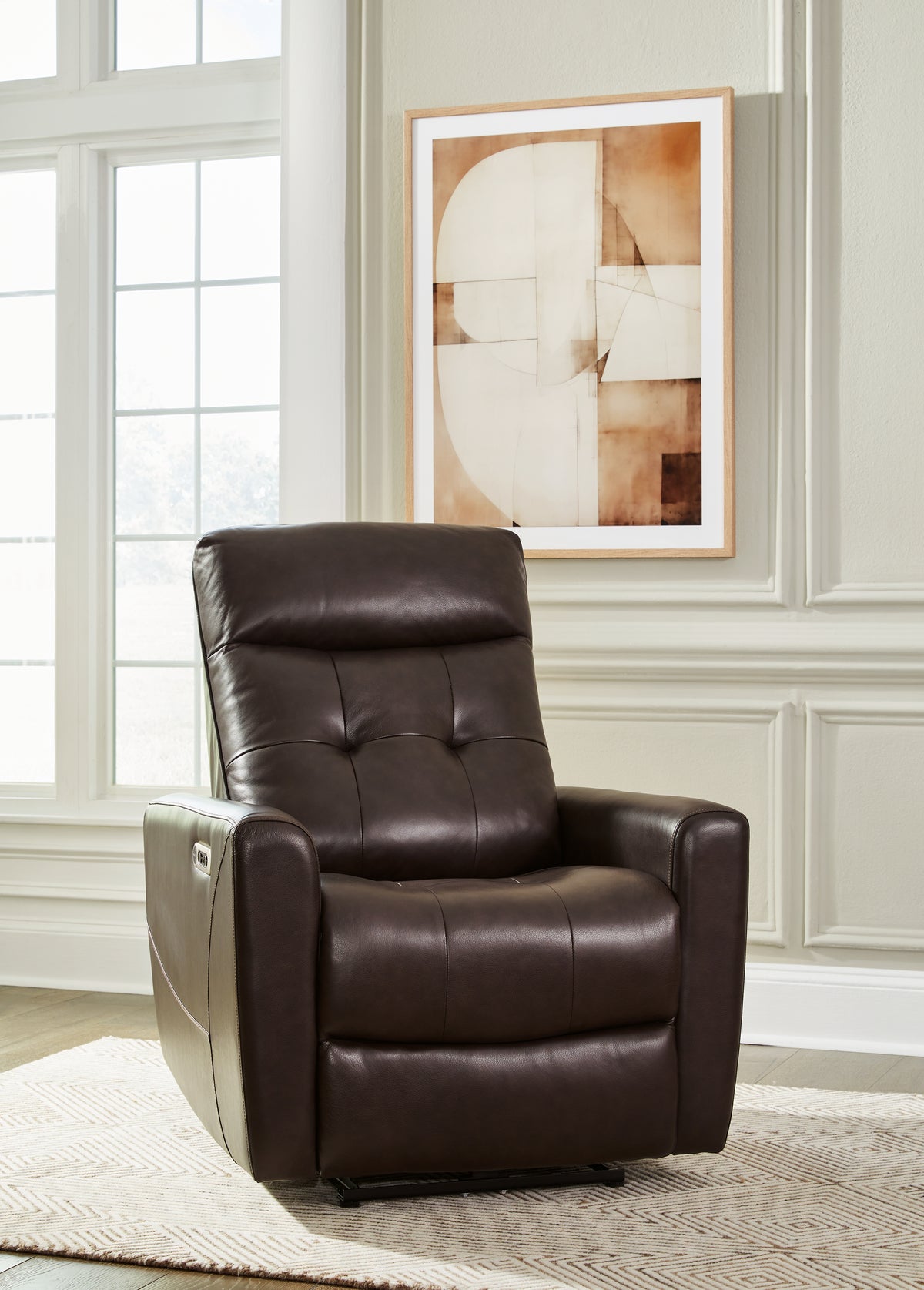 A2Z Furniture - Ashley Furniture - Pisgham Living Room - PWR Recliner/ADJ Headrest / Sand - U1050313