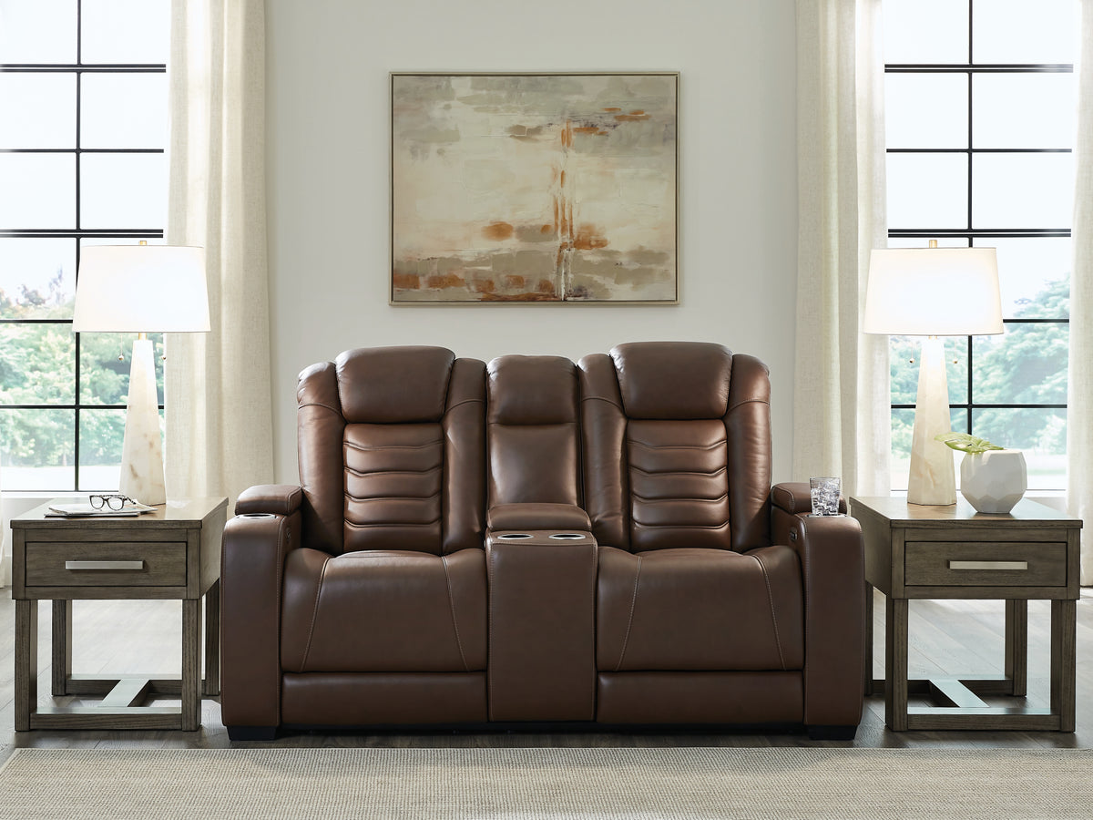 A2Z Furniture - Ashley Furniture - High Impact Living Room - PWR REC Loveseat/CON/ADJ HDRST / Tobacco - U1060118
