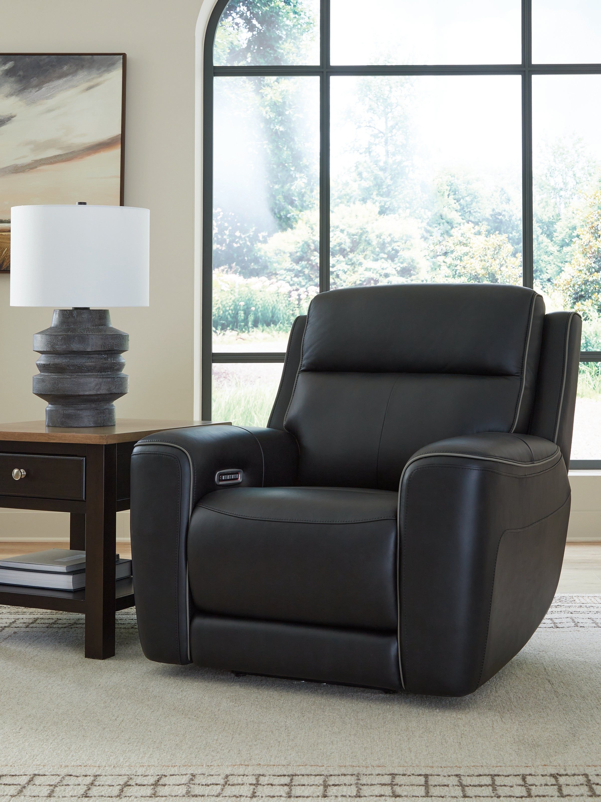 A2Z Furniture - Ashley Furniture - 5Z-Comfort Living Room - PWR Recliner/ADJ Headrest / Onyx - PCU1090213