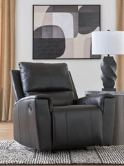 A2Z Furniture - Ashley Furniture - Glossmore Living Room - DBL Rec Loveseat w/Console / Black - PCU1170094