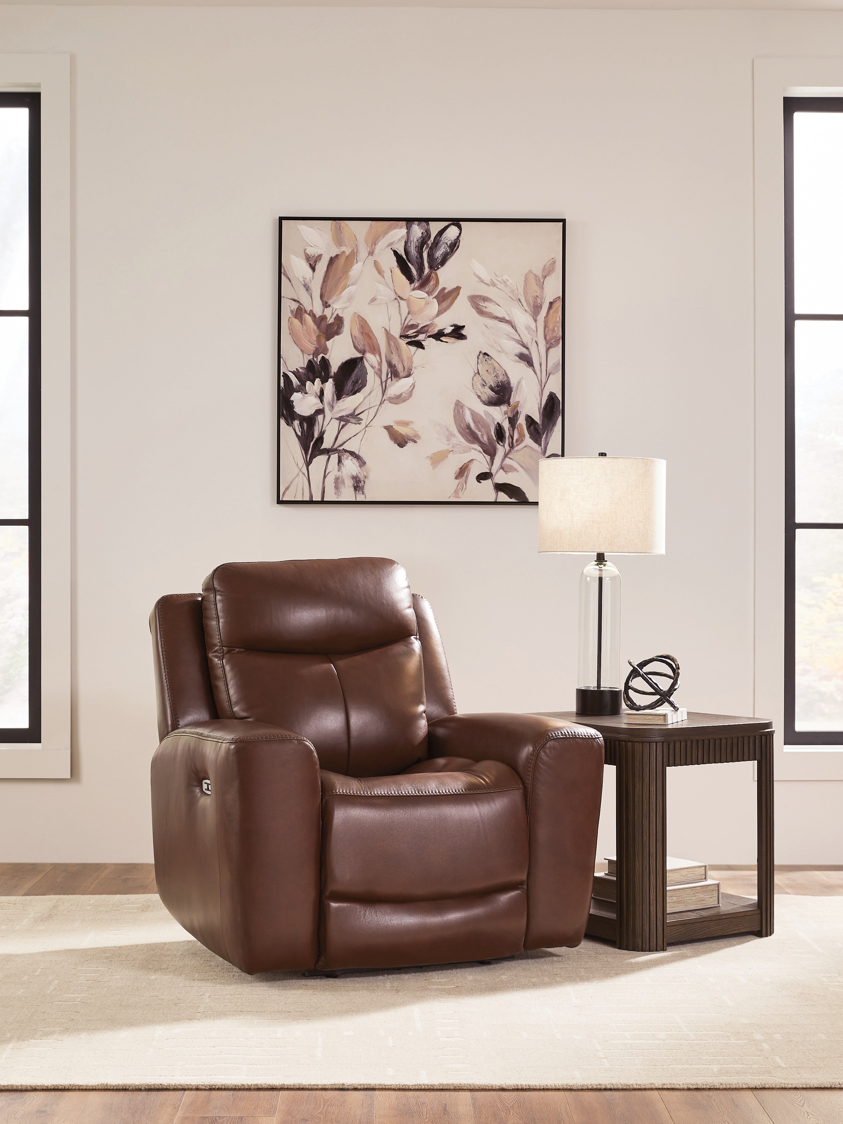 A2Z Furniture - Ashley Furniture - Next Move Living Room - PWR Recliner/ADJ Headrest / Mahogany - PCU1210213