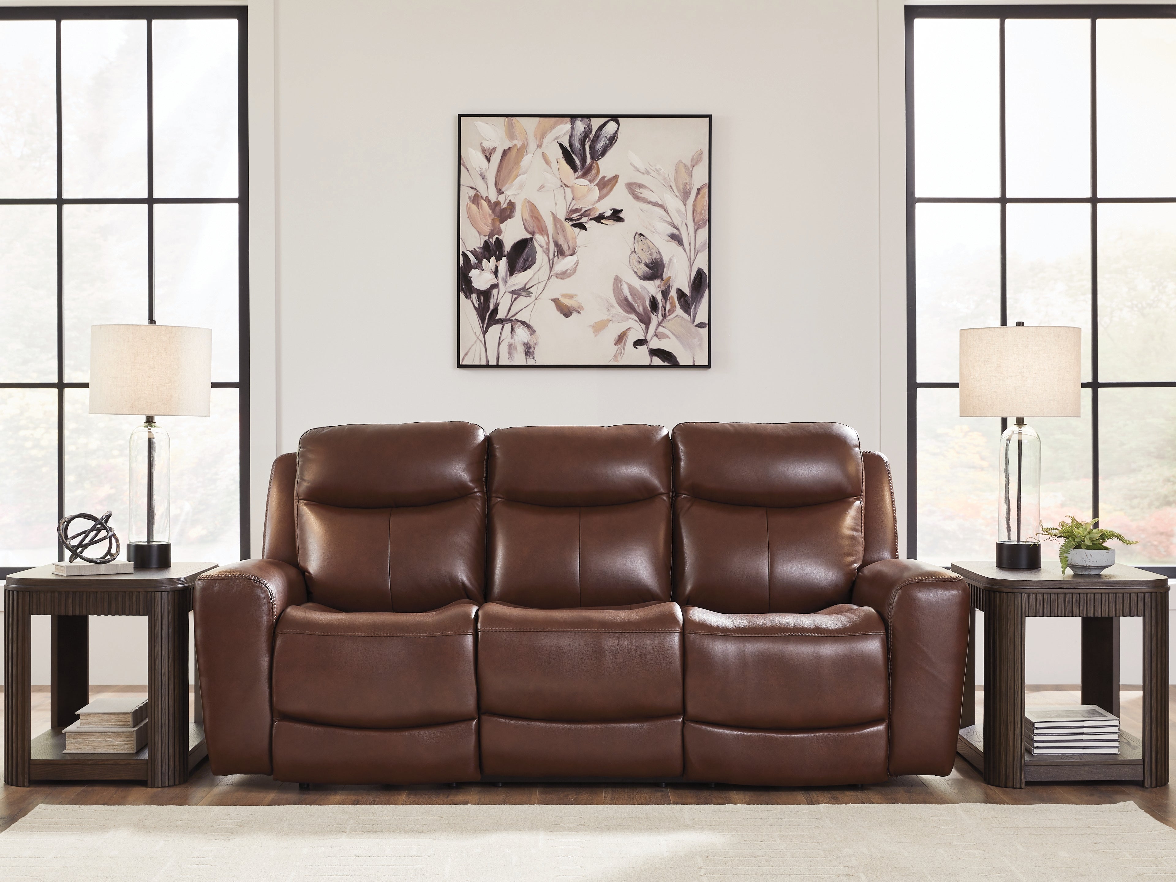 A2Z Furniture - Ashley Furniture - Next Move Living Room - PWR REC Sofa with ADJ Headrest / Mahogany - PCU1210215