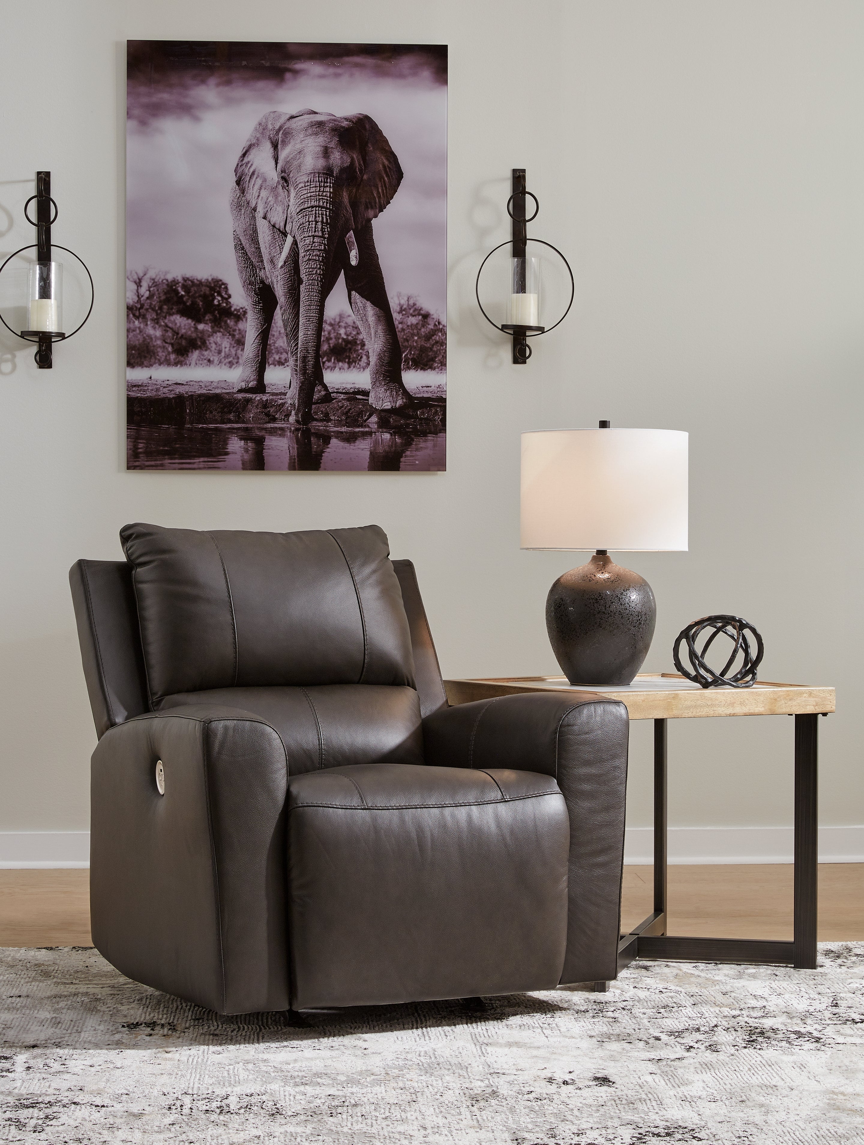 A2Z Furniture - Ashley Furniture - Boxmere Living Room - Power Rocker Recliner / Storm - U1310098