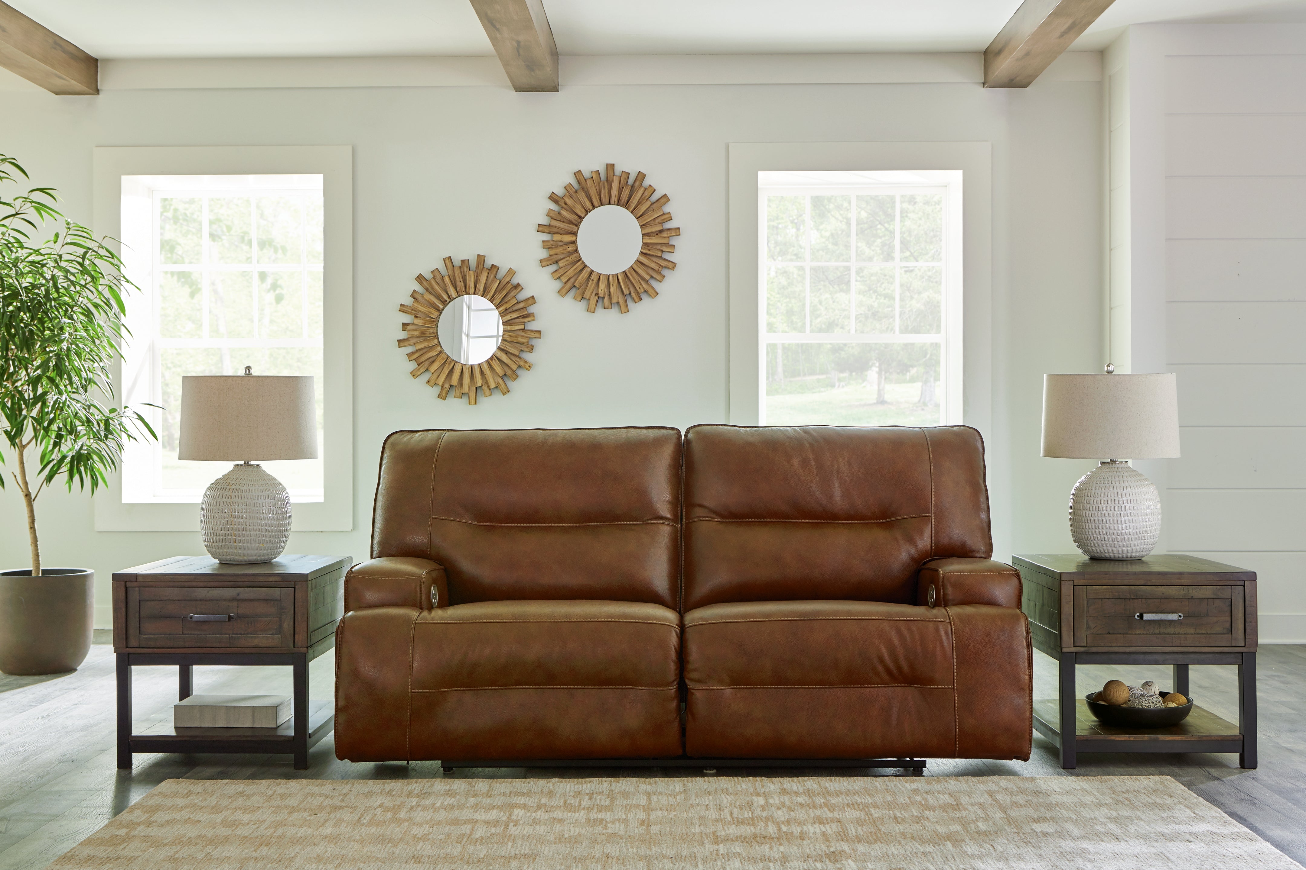 A2Z Furniture - Ashley Furniture - Francesca Living Room - 2 Seat PWR REC Sofa ADJ HDREST / Auburn - U2570547