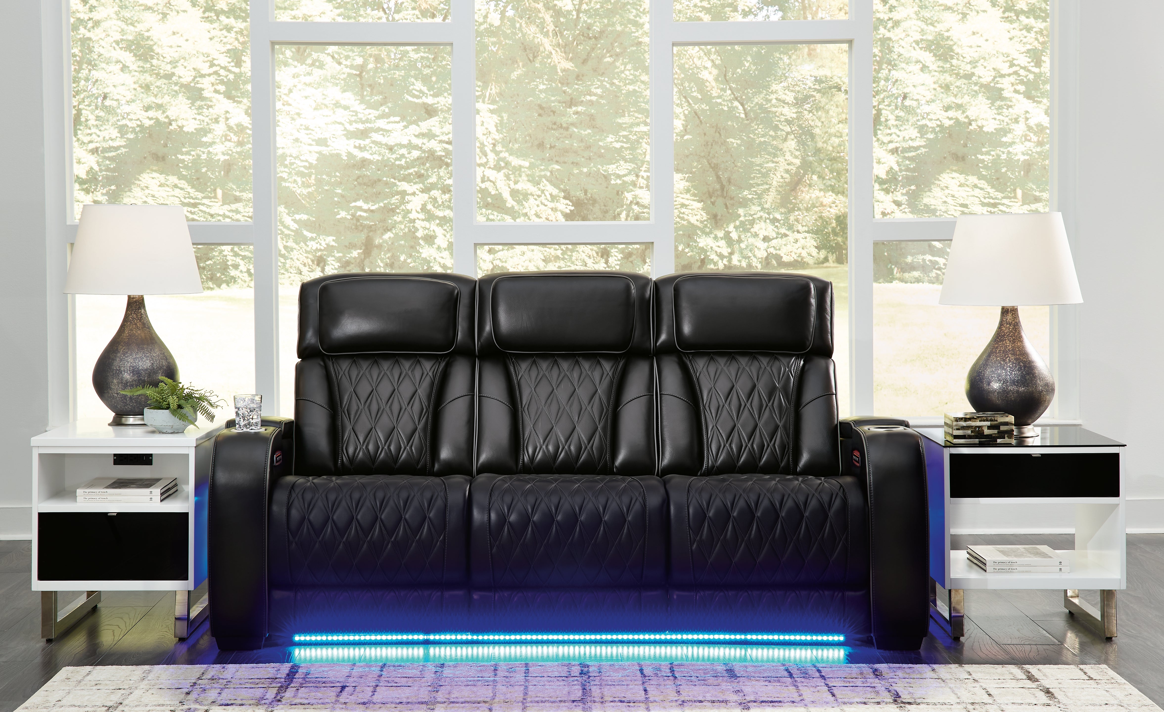 A2Z Furniture - Ashley Furniture - Boyington Living Room - PWR REC Sofa with ADJ Headrest / Black - U2710615