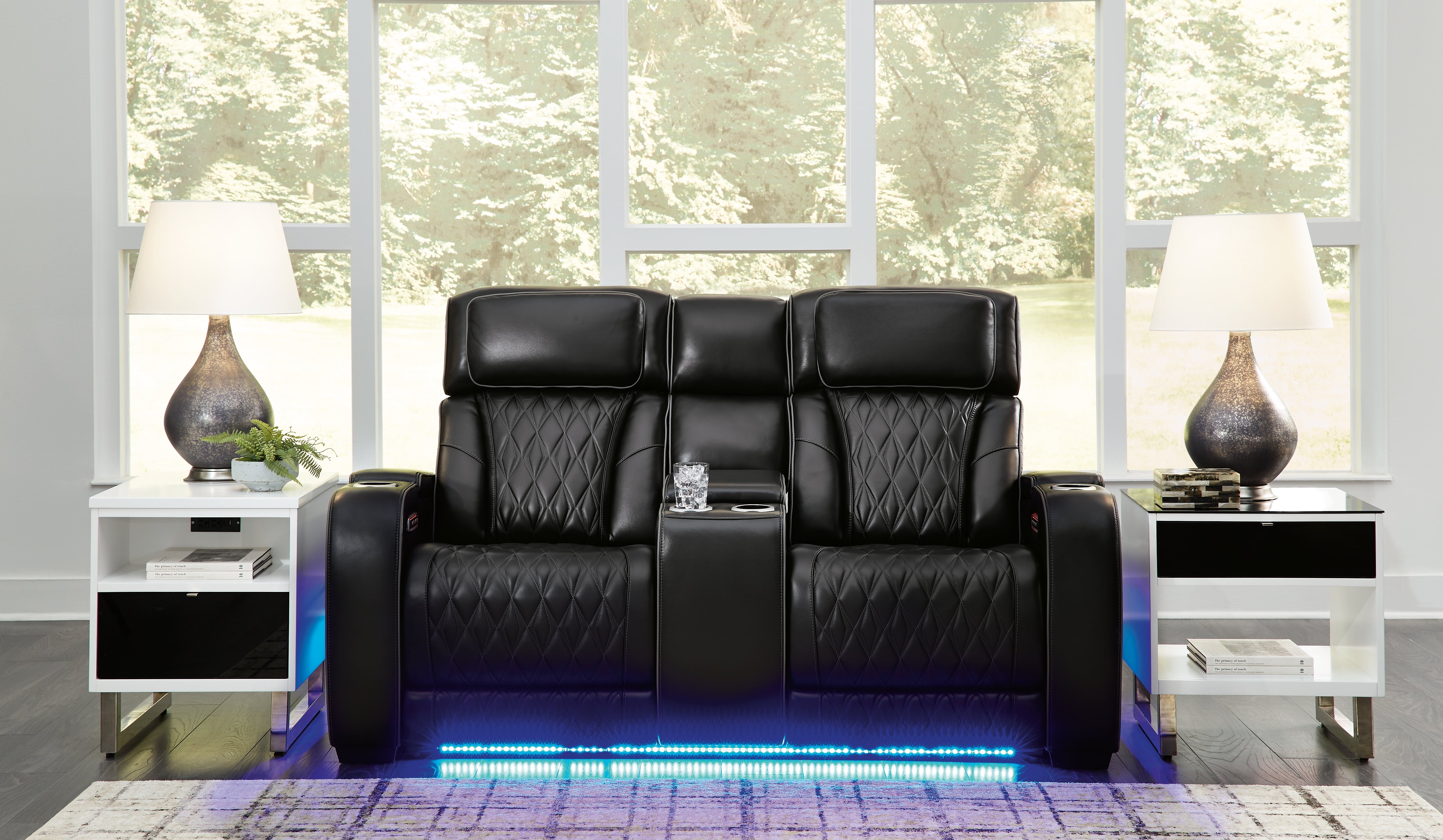 A2Z Furniture - Ashley Furniture - Boyington Living Room - PWR REC Loveseat/CON/ADJ HDRST / Black - U2710618