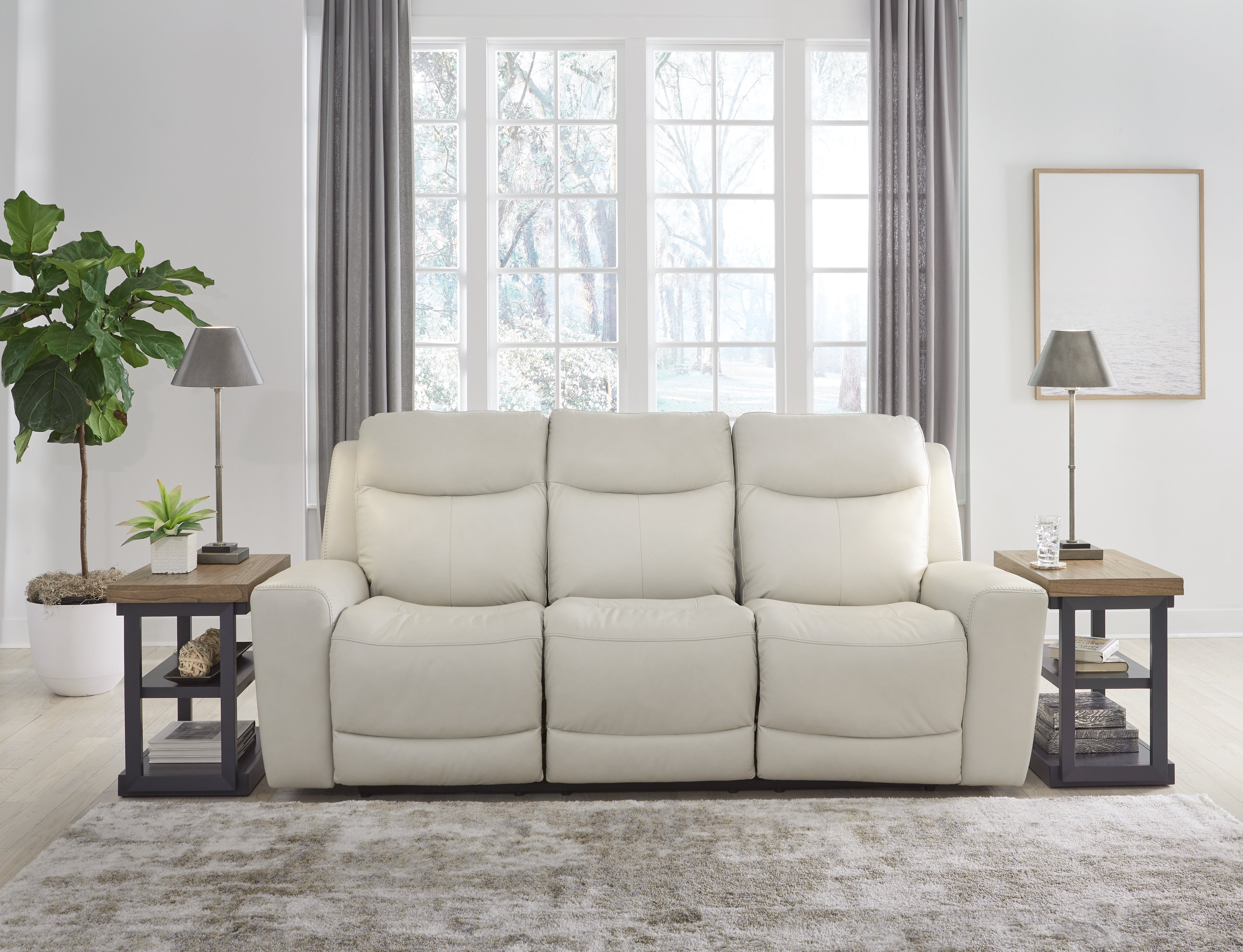 A2Z Furniture - Ashley Furniture - Mindanao Living Room - PWR REC Sofa with ADJ Headrest / Coconut - U5950515