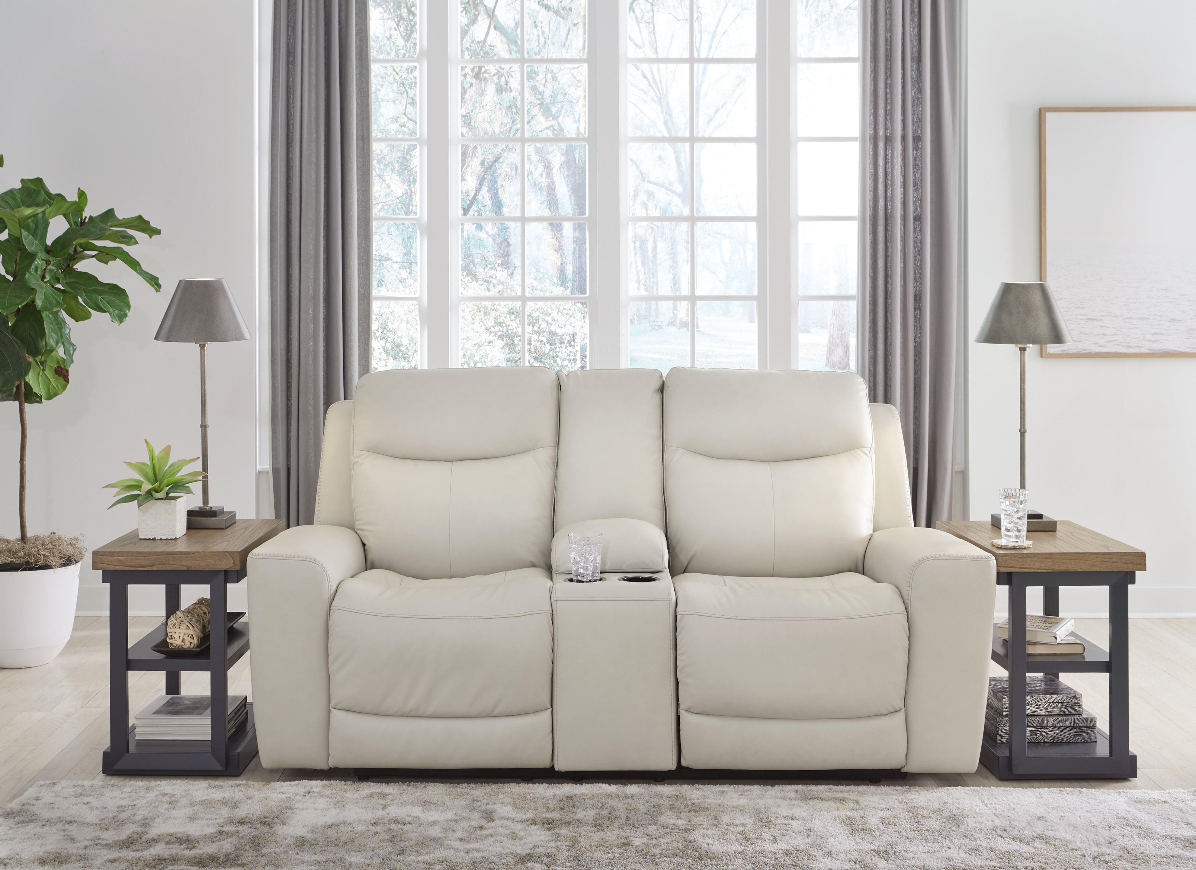 A2Z Furniture - Ashley Furniture - Mindanao Living Room - PWR REC Loveseat/CON/ADJ HDRST / Coconut - U5950518