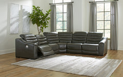 A2Z Furniture - Ashley Furniture - Center Line Sectional - 7-Piece Power Reclining Sectional / Dark Gray - U63404S7
