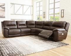 A2Z Furniture - Ashley Furniture - Dunleith Sectional - 2-Piece Power Reclining Sectional Loveseat / Chocolate - U71604S3