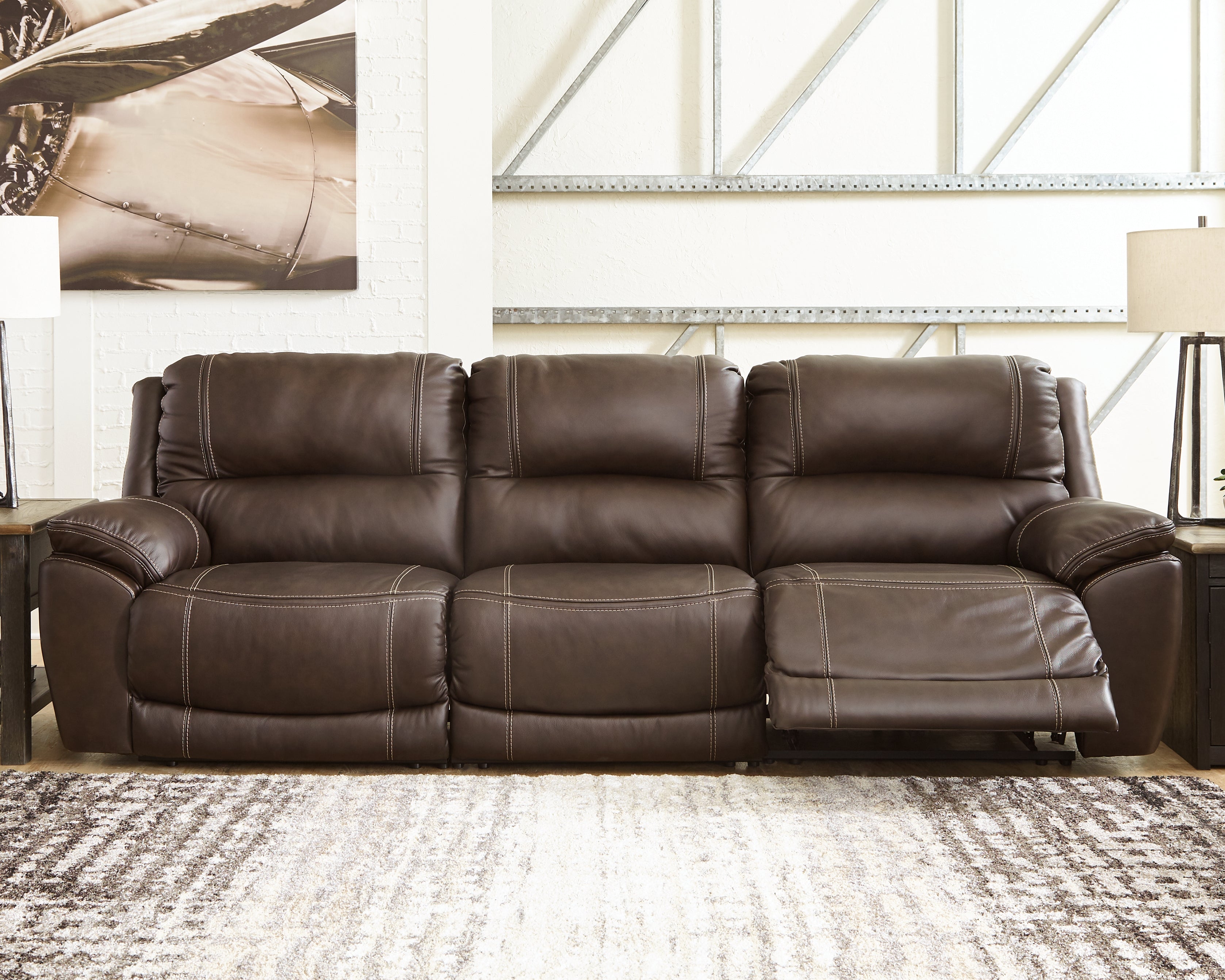 A2Z Furniture - Ashley Furniture - Dunleith Sectional - 3-Piece Power Reclining Sofa / Chocolate - U71604S5